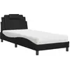 Image de vidaXL Lit "Viana" avec matelas noir 90x200 cm simili-cuir
