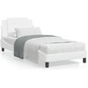 Image de vidaXL Cadre de lit sans matelas "Zadar" blanc 90x190 cm similicuir