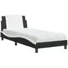 Image de vidaXL Cadre de lit sans matelas "Zadar" noir et blanc 90x200 cm similicuir