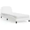 Image de vidaXL Cadre de lit sans matelas "Zadar" blanc 100x200 cm similicuir