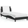 Image de vidaXL Cadre de lit sans matelas "Zadar" noir et blanc 100x200 cm similicuir