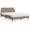 Image de vidaXL Cadre de lit sans matelas "Zadar" Cappuccino-Brun 120x200 cm Similicuir