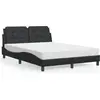 Image de vidaXL Cadre de lit sans matelas "Zadar" noir 140x190 cm similicuir