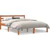 Image de vidaXL Lit en bois massif sans matelas pin brun cireux 120x190 cm