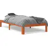Image de vidaXL Lit en bois massif sans matelas pin brun cireux 75x190 cm