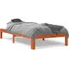 Image de vidaXL Lit en bois massif sans matelas pin brun cireux 90x190 cm