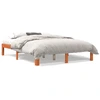 Image de vidaXL Lit en bois massif sans matelas pin brun cireux 140x190 cm