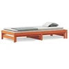 Image de vidaXL Lit de jour Extensible Marron Cire 80x200 cm Pin massif