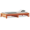 Image de vidaXL Lit de jour Extensible Marron Cire 90x190 cm Pin massif