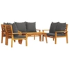 Image de vidaXL Ensemble de salon de jardin 5 pièces avec coussins en bois massif d'acacia
