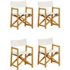 Image de vidaXL Chaises de jardin pliantes 4 pcs. Tissu blanc crème