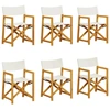 Image de vidaXL Chaises de jardin pliantes 6 pcs. Tissu blanc crème