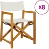 Image de vidaXL Chaises de jardin pliantes 8 pcs. Tissu blanc crème
