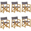 Image de vidaXL Chaises de jardin pliantes 6 pcs. Tissu gris foncé