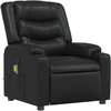 Image de vidaXL Fauteuil de massage noir similicuir