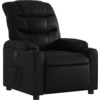 Image de vidaXL Fauteuil relax noir similicuir