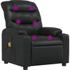 Image de vidaXL Fauteuil de massage noir similicuir