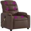 Image de vidaXL Fauteuil de massage brun similicuir