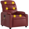 Image de vidaXL Fauteuil de massage vin rouge similicuir