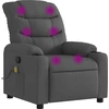 Image de vidaXL Fauteuil de massage gris foncé Tissu