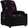 Image de vidaXL Fauteuil de massage noir tissu