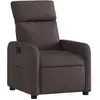 Image de vidaXL Fauteuil relax brun foncé Tissu
