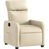 Image de vidaXL Fauteuil relax Tissu Crème