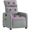 Image de vidaXL Fauteuil de massage gris clair Tissu