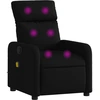 Image de vidaXL Fauteuil de massage noir tissu