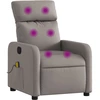 Image de vidaXL Fauteuil de massage Taupe Tissu