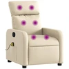 Image de vidaXL Fauteuil de massage Crème Tissu