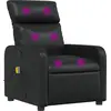 Image de vidaXL Fauteuil de massage noir similicuir