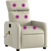 Image de vidaXL Fauteuil de massage Crème Similicuir