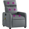 Image de vidaXL Fauteuil de massage Gris Similicuir