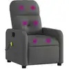 Image de vidaXL Fauteuil de massage gris foncé Tissu