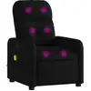 Image de vidaXL Fauteuil de massage noir tissu