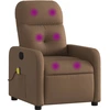 Image de vidaXL Fauteuil de massage Marron Tissu