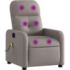 Image de vidaXL Fauteuil de massage Taupe Tissu