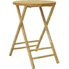 Image de vidaXL Table de jardin pliante Ø55x75 cm Bambou