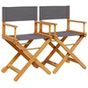 Image de vidaXL Chaises de régie pliantes 2 pcs. Tissu gris foncé