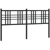 Image de vidaXL Tête de lit de rechange en métal noir 160 cm