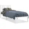 Image de vidaXL Lit métallique sans matelas avec tête de lit blanc 75x190 cm