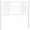 Image de vidaXL Tête de lit de rechange en métal blanc 107 cm