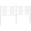 Image de vidaXL Tête de lit de rechange en métal blanc 160 cm