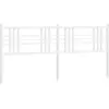 Image de vidaXL Tête de lit de rechange en métal blanc 180 cm
