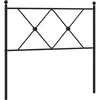 Image de vidaXL Tête de lit de rechange en métal noir 90 cm