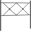 Image de vidaXL Tête de lit de rechange en métal noir 100 cm