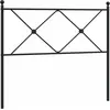 Image de vidaXL Tête de lit de rechange en métal noir 107 cm