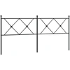 Image de vidaXL Tête de lit de rechange en métal noir 180 cm