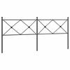 Image de vidaXL Tête de lit de rechange en métal noir 200 cm